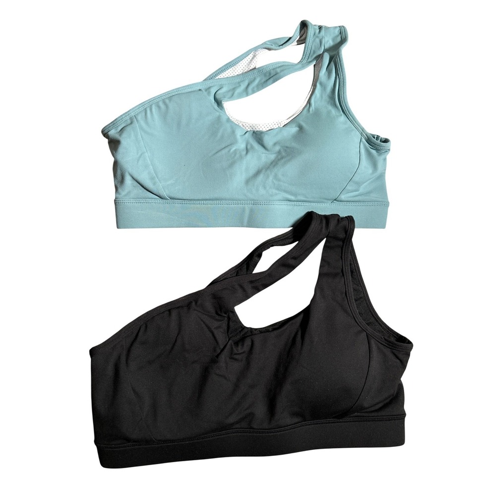 NWOT Lot of 2 One Shoulder‎ Sports Bras Womens XL Asymmetrical Yoga Gym